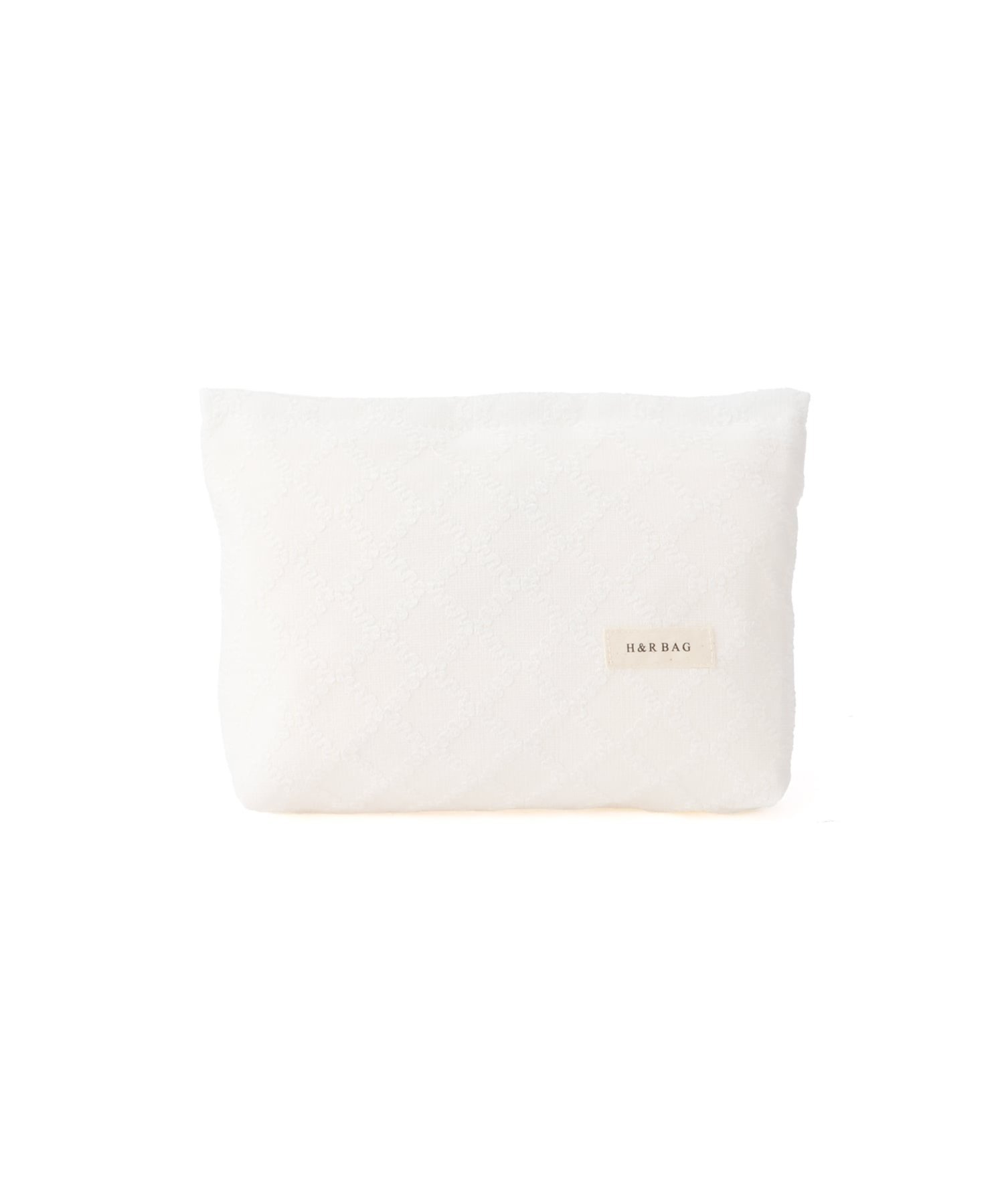 urbanfemine. urbanfemine./(W)大容量刺繍デザインポーチ ミニョントレフル ルームヨンマルサンセレクティッド 財布・ポーチ・ケース ポーチ ピンク ホワイト