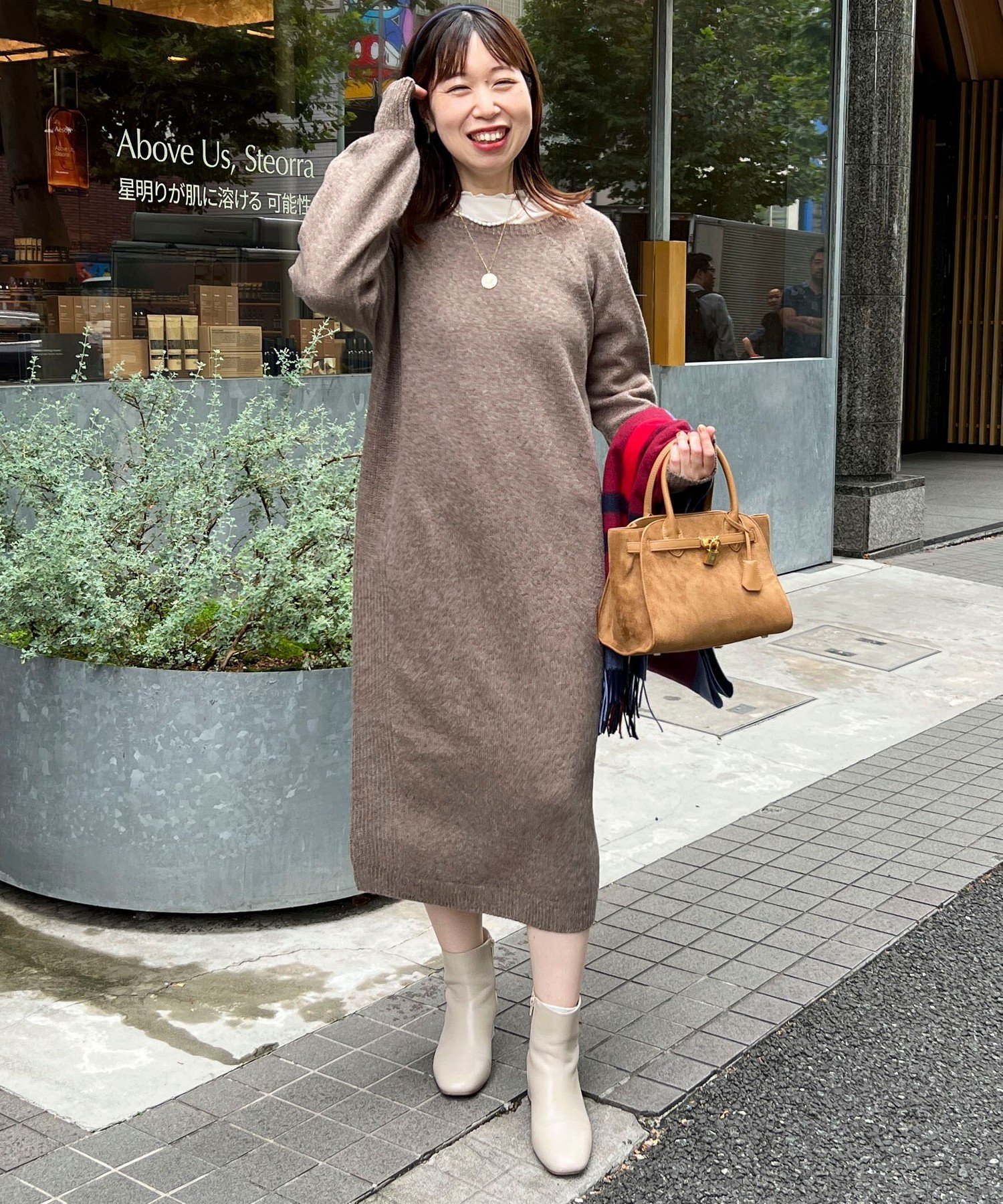 MICO COULIER タスマニアラム ニットワンピース ノーリーズ トップス ニット グレー【送料無料】