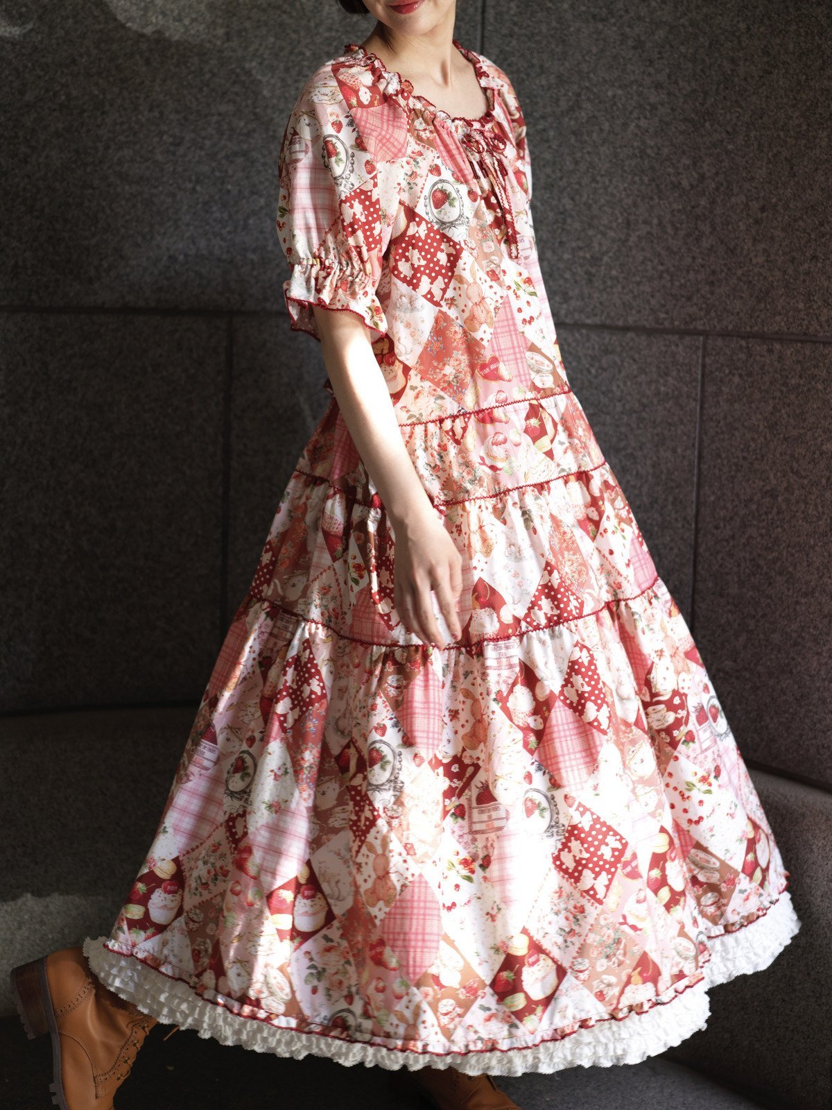 PINK HOUSE *ONLINE 限定*PH Tea Party ONE PIECE ピンクハウス ワンピース・ドレス ワンピース ブルー レッド