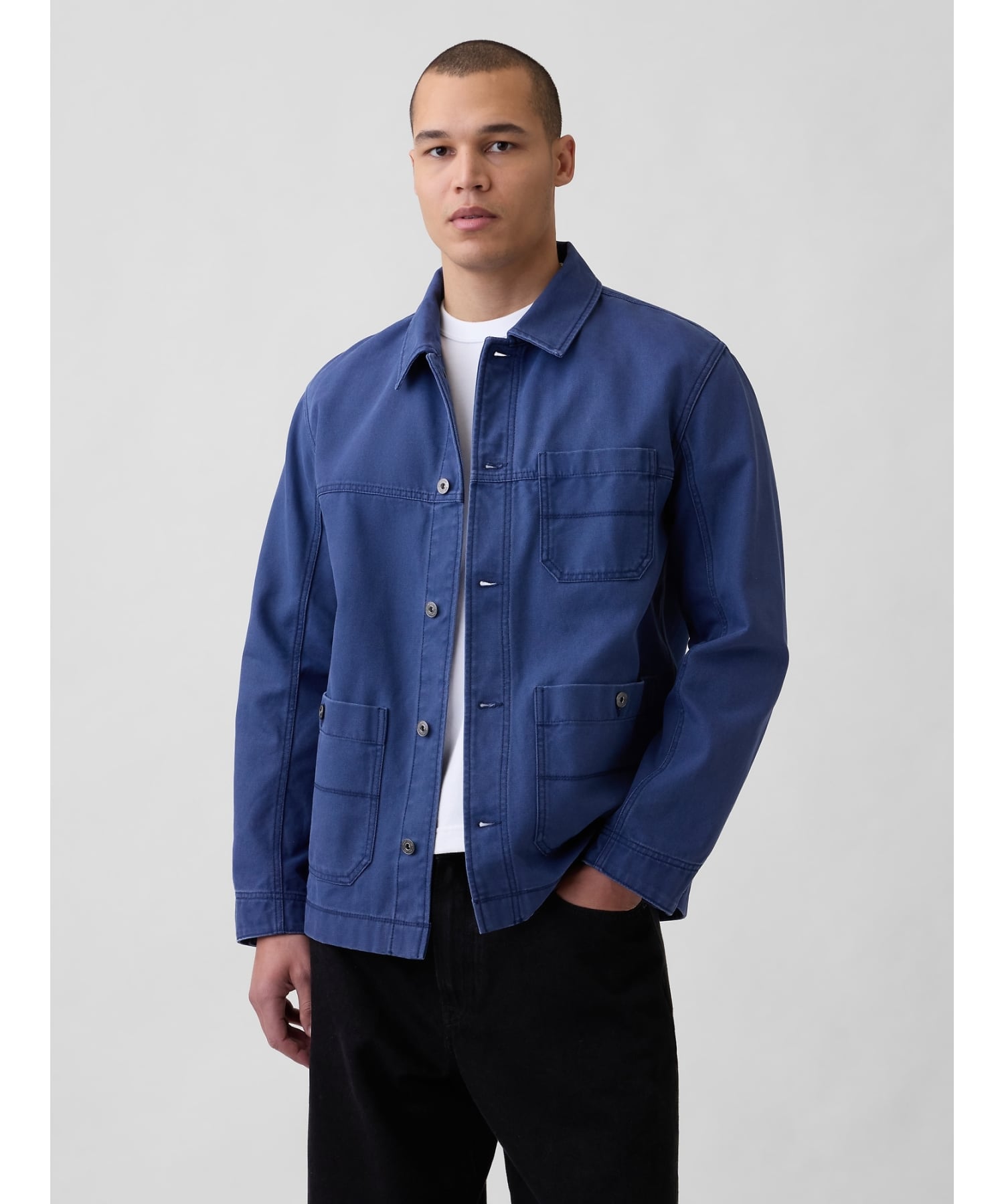 GAP (U)キャンバス チョアジャケット ギャップ ジャケット・アウター デニムジャケット ブルー【送料無料】