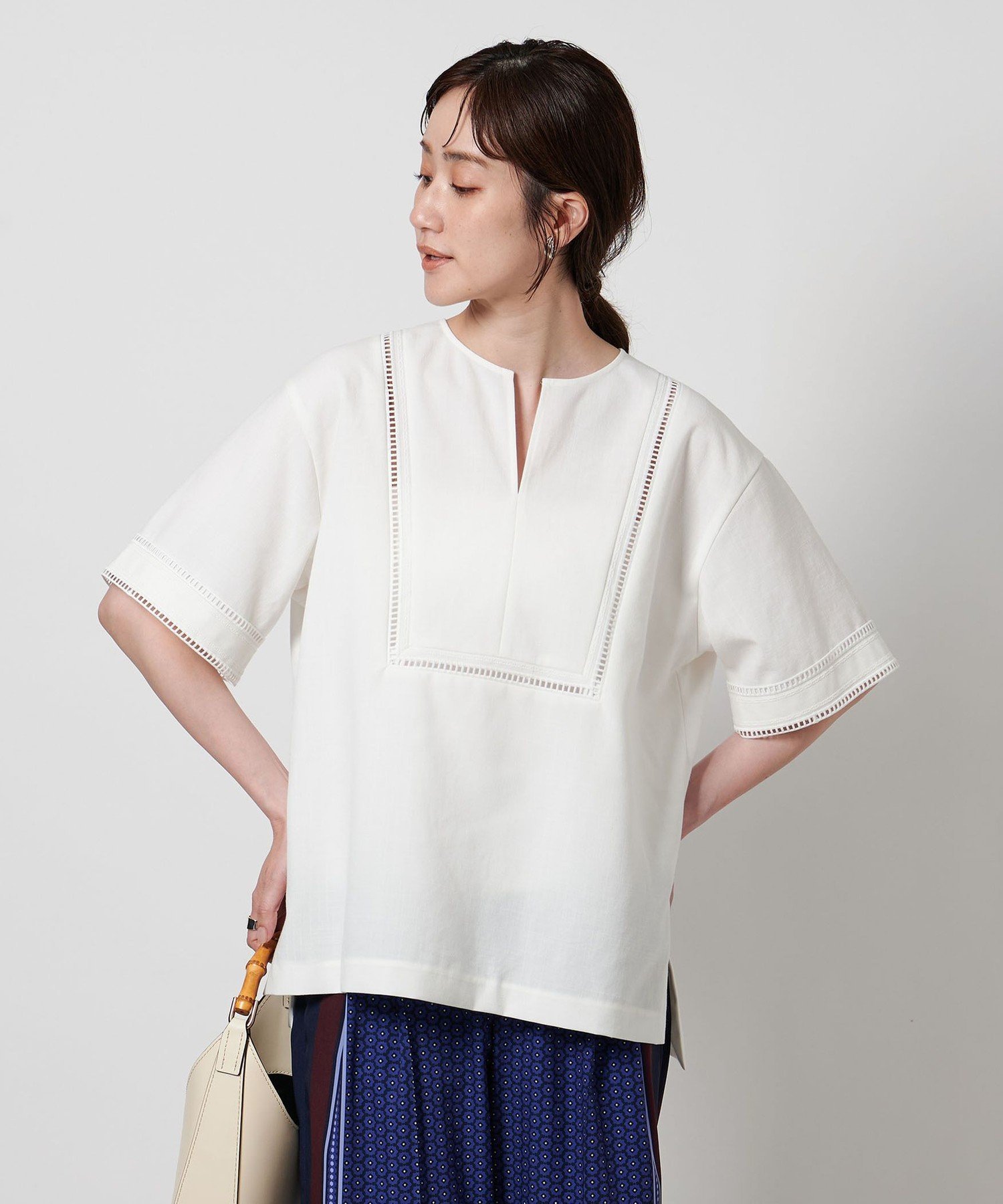 【SALE／70%OFF】UNITED ARROWS Spiree Asami ブラウス ユナイテッドアローズ アウトレット トップス シャツ・ブラウス ホワイト グレー【送料無料】 stylife-15527190 Rakuten Fashion サンプル画像2