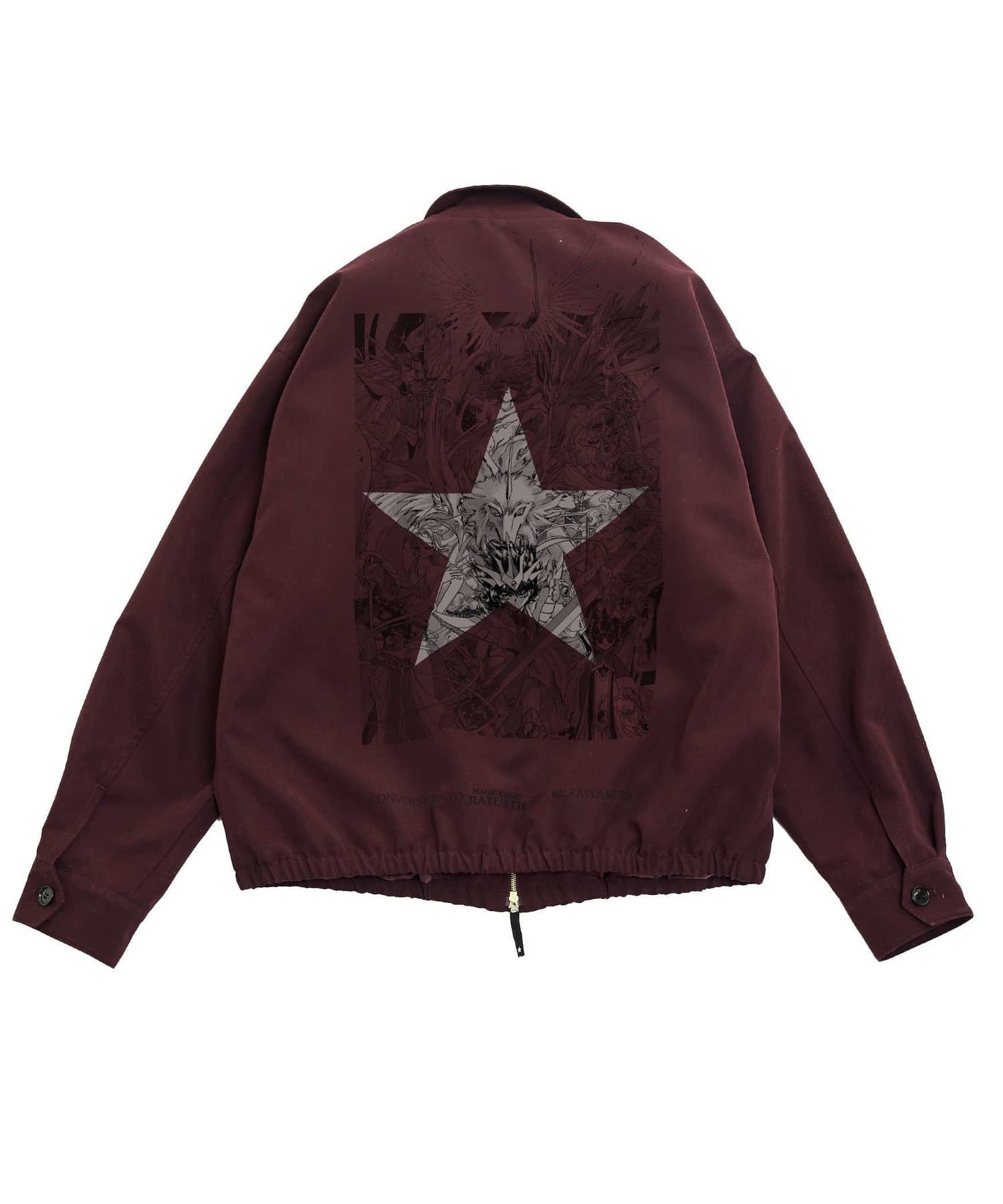 CONVERSE TOKYO 【CLAMP】『魔法騎士レイアース』GRAPHIC COACH JACKET コンバーストウキョウ ジャケット・アウター ブルゾン・ジャンパー ワインレッド【送料無料】