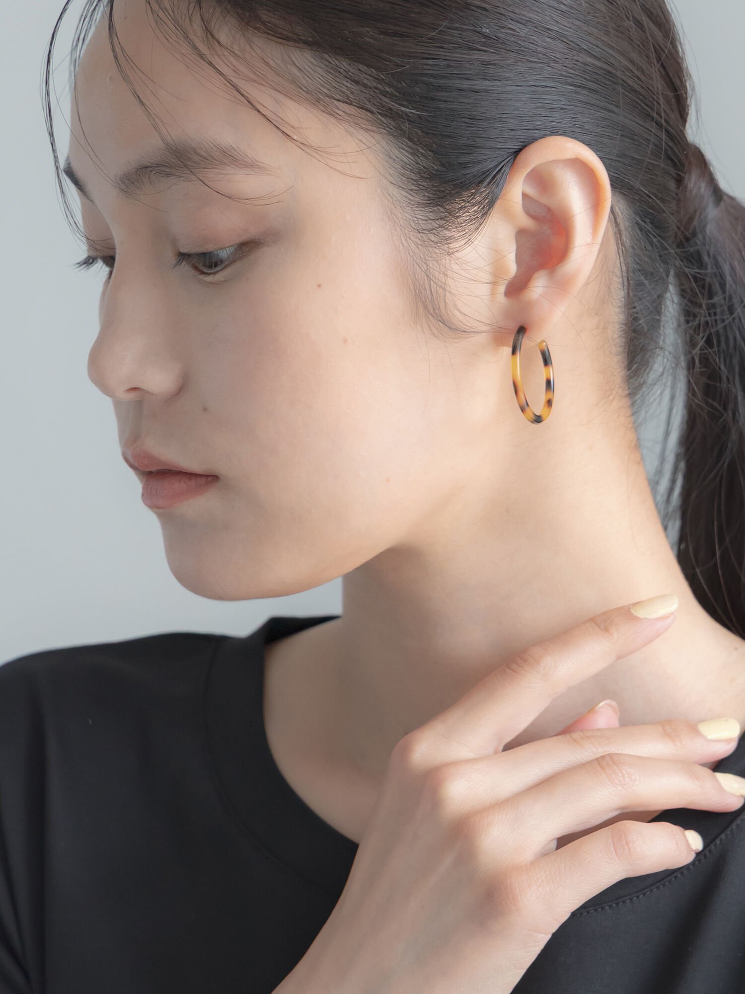 【SALE／50%OFF】Te chichi べっこう風フープピアス テチチ アクセサリー・腕時計 ピアス ブラウン