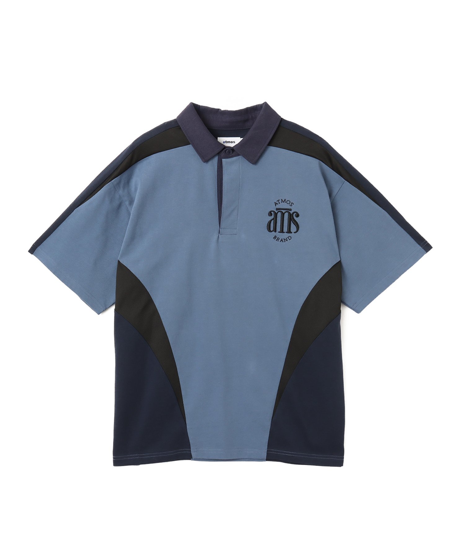 atmos atmos Rugger Shirt BLUE アトモス トップス ポロシャツ ブルー【送料無料】