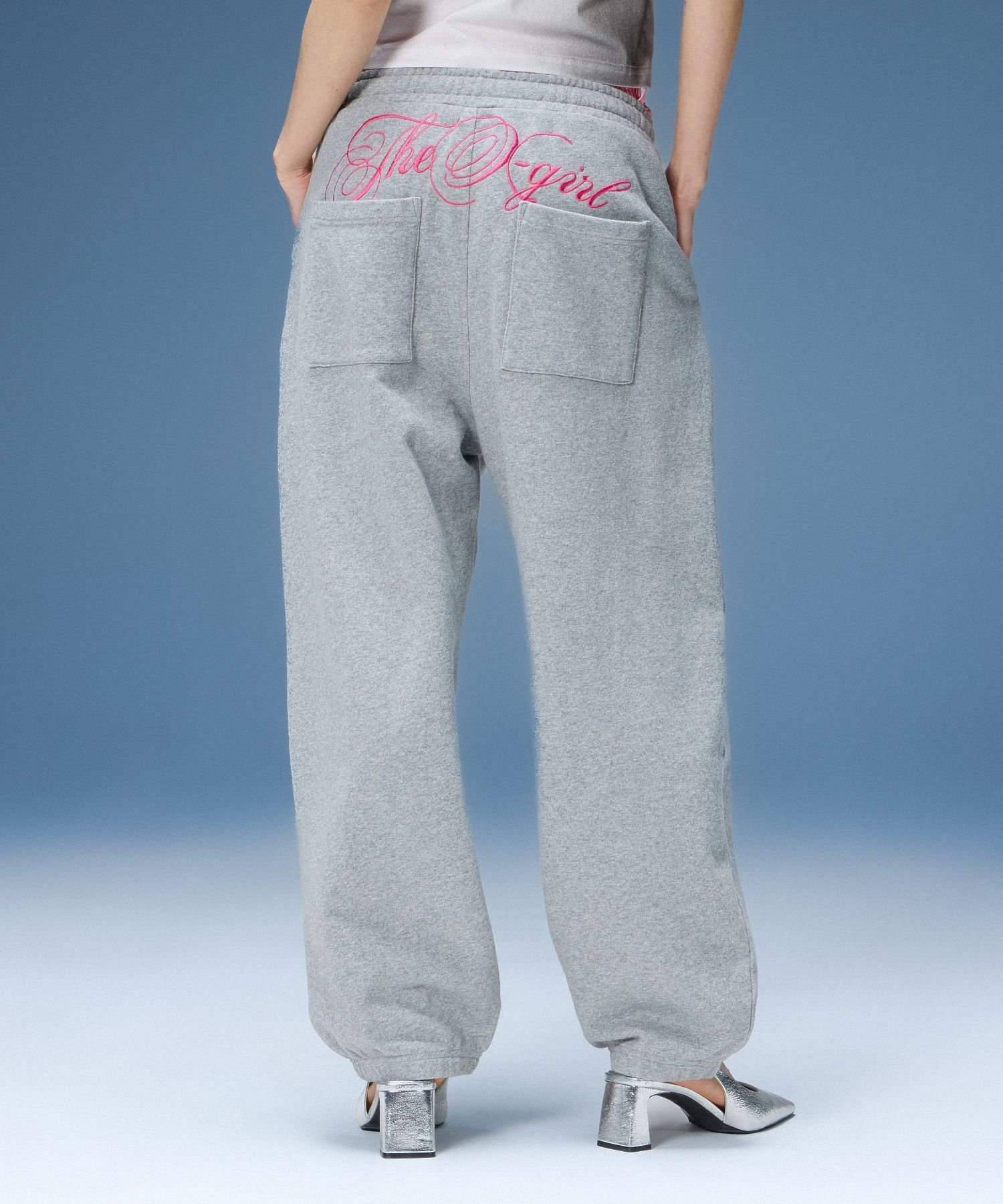 X-girl SCRIPT LOGO SWEATPANTS エックスガール パンツ その他のパンツ ブラック