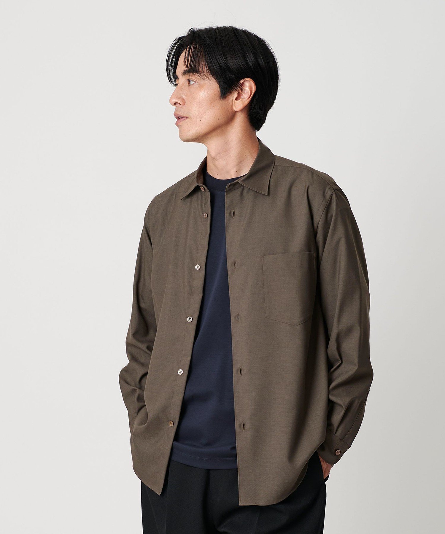 BEAUTY&YOUTH UNITED ARROWS 尾州 TW レギュラー シャツ FORM TAPERD型 ウォッシャブル MADE IN JAPAN ユナイテッドアローズ アウトレット トップス シャツ・ブラウス グリーン グレー