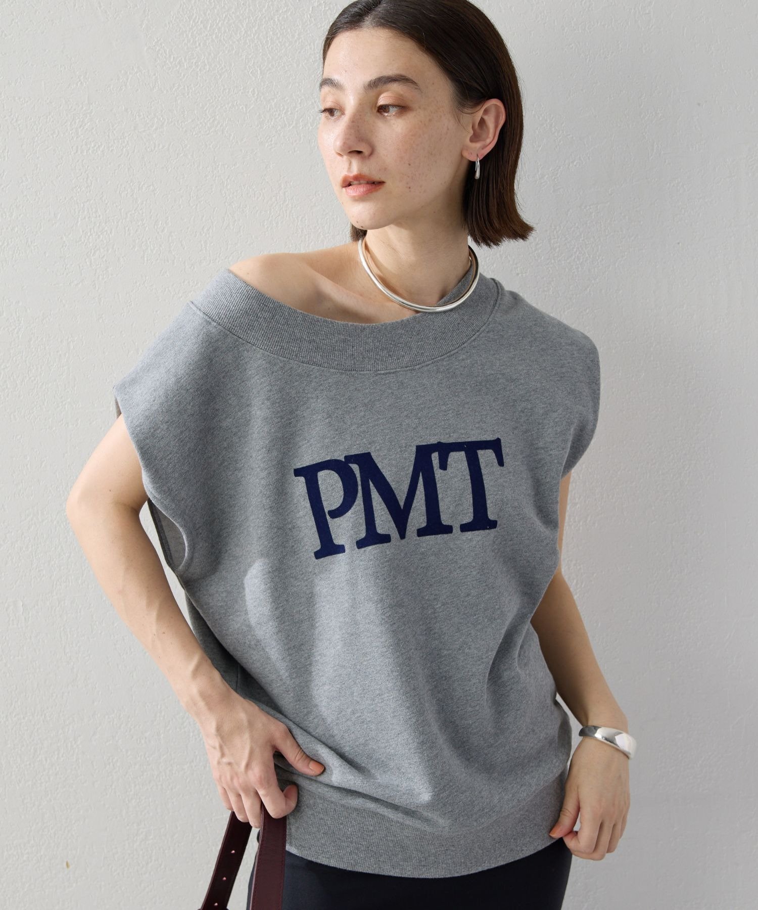 オフショルスウェットTee ガリャルダガランテ トップス カットソー・Tシャツ グレー ホワイト カーキグリーン