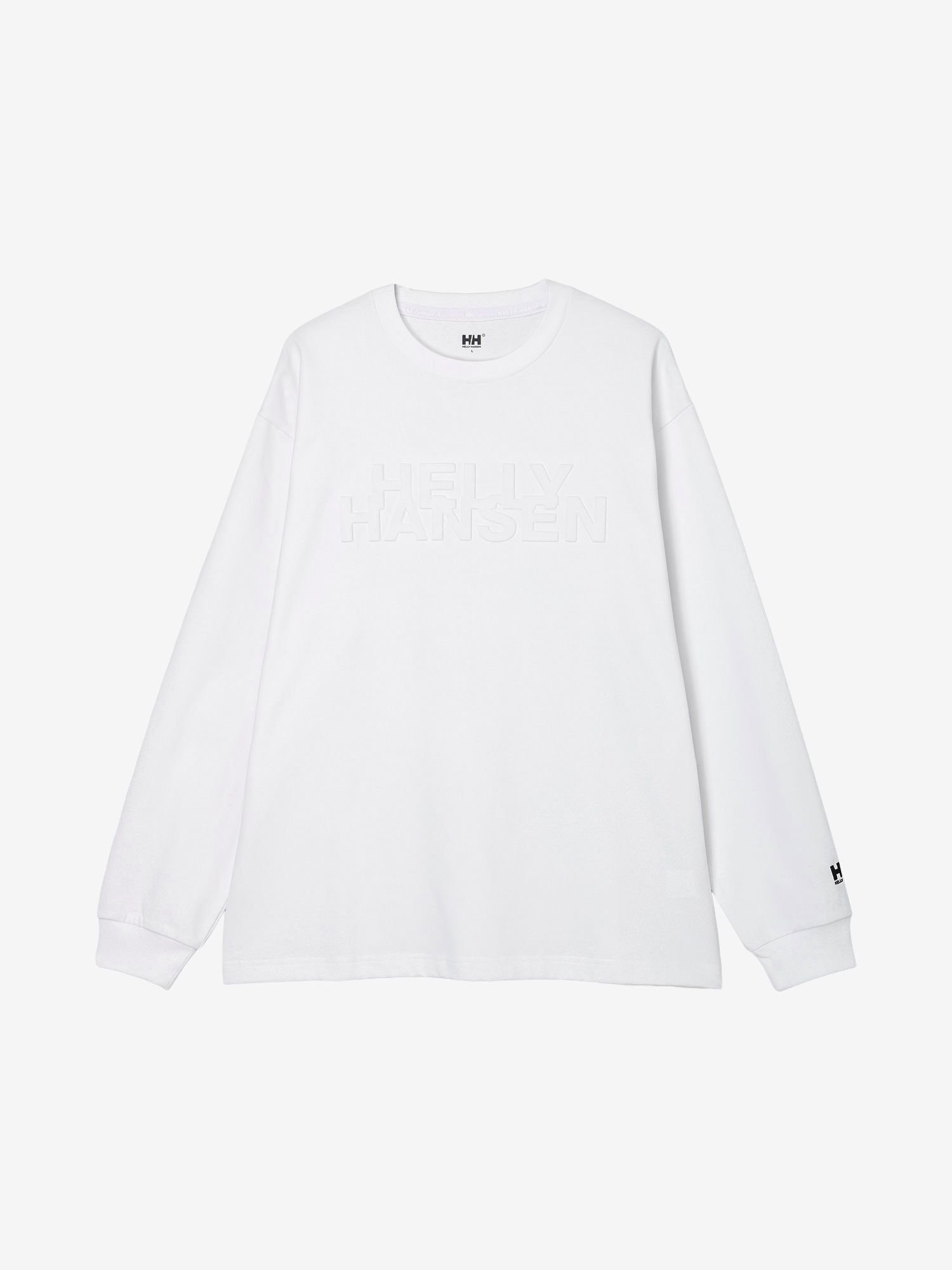 【公式】ロングスリーブバンピーロゴティー(ユニセックス) ヘリーハンセン トップス カットソー・Tシャツ ホワイト ブラック