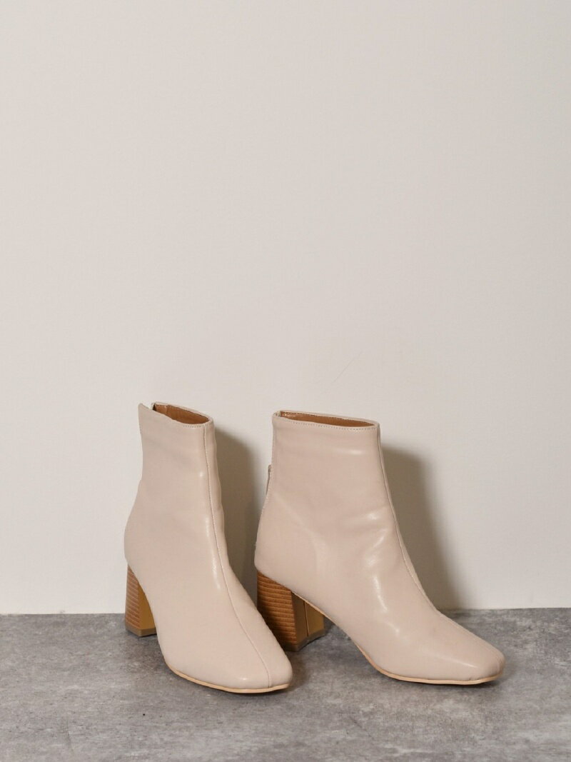 ems excite スクエアショートブーツ レトロガール シューズ・靴 ブーツ ホワイト ブラック ブラウンのサムネイル