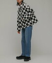 【SALE／30%OFF】M TO R [JACKET]BLOCK CHECK QUILTING JACKET アダムエロペ ジャケット・アウター その他のジャケット・アウター ブラック ベージュ【送料無料】