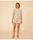 【SALE/30%OFF】PETIT BATEAU プリント半袖パジャマ プチバトー インナー・ルームウェア パジャマ ホワイト【送料無料】