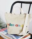 ニコアンド トートバッグ レディース niko and ... オリジナル ニコロゴカラフル刺繍2WAYトートバッグ ニコアンド バッグ ショルダーバッグ ホワイト