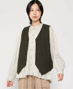【SALE/40%OFF】pas de calais コットンウールラスティックBB加工 ベスト(13-40-3267) パドカレ トップス ベスト・ジレ ブラ...