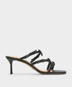 CHARLES & KEITH Jessy ジェッシ リサイクルポリエステルボウヒールサンダル チャールズアンドキース シューズ・靴 ミュール ピンク【送料無料...