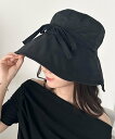 【SALE/40%OFF】CLEA 【日焼け防止】リボン付きサンシェードハット アウトフィッターラボ 帽子 ハット グレー ホワイト ブラック