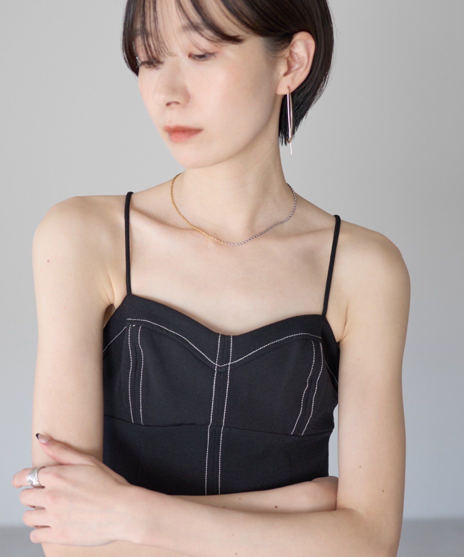 【SALE／20%OFF】ciite' 【 金属アレルギー対応 】 ゴールド x シルバー ミックスチェーン ネックレス シーテ アクセサリー・腕時計 ネックレス ゴールド