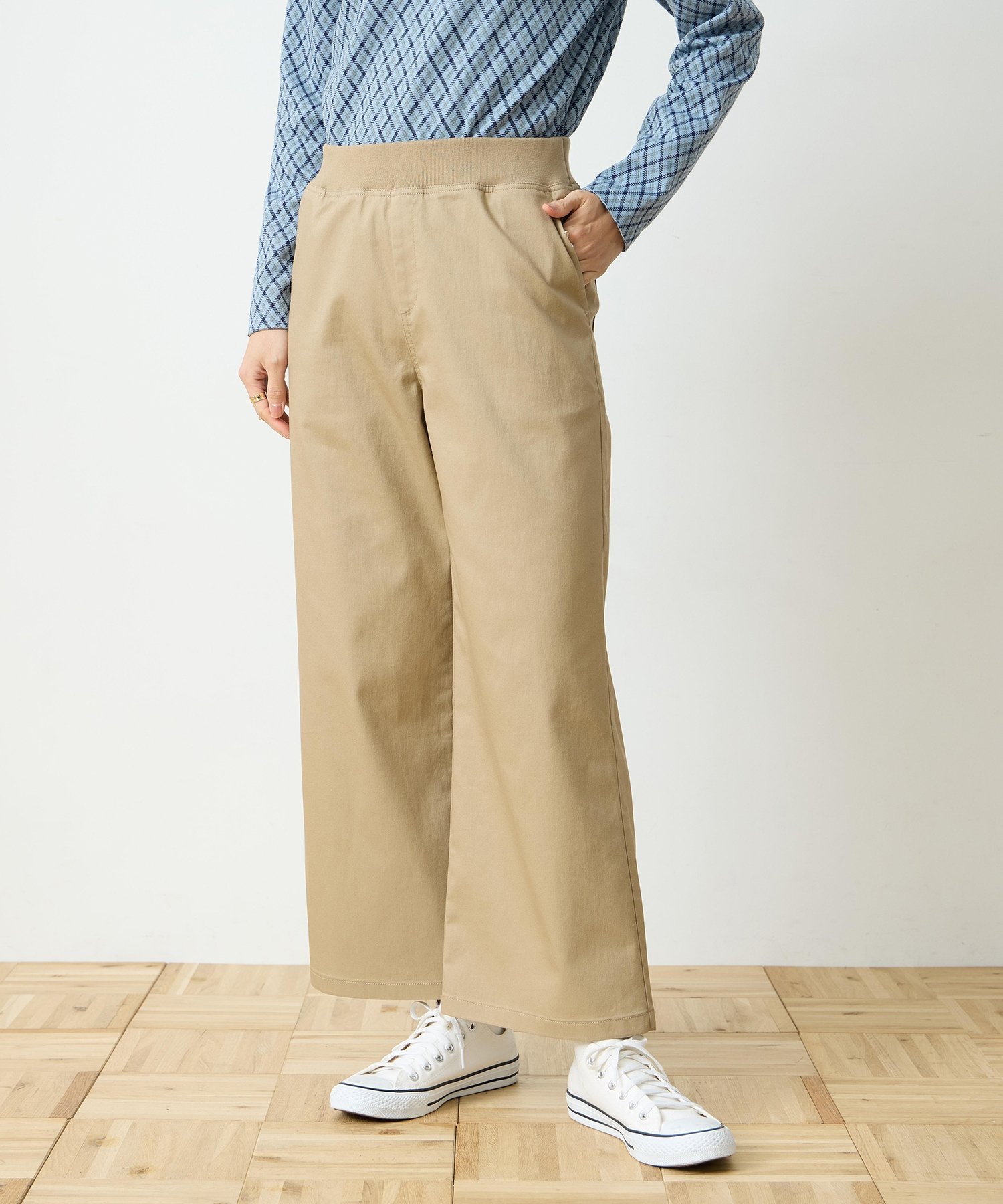 DECOY ストレッチワイドパンツ デコイシンス1981 パンツ その他のパンツ ベージュ ブラウン【送料無料】