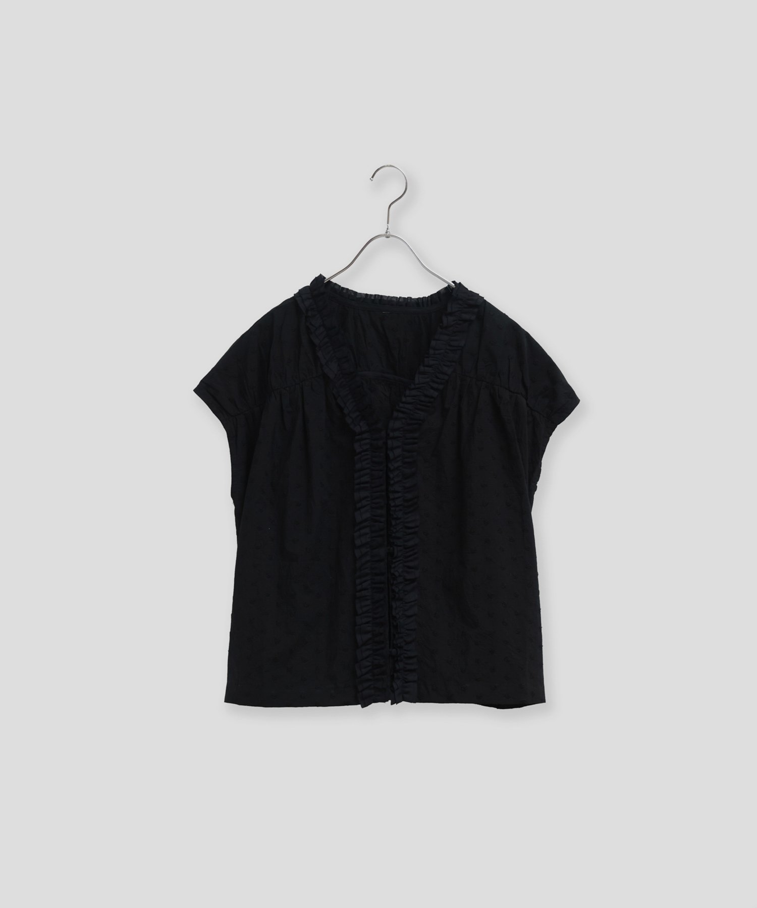 KELEN 「KELEN / ケレン」前後2WAY刺繍コットントップス ビーアパートメント トップス シャツ・ブラウス ブラック ホワイト
