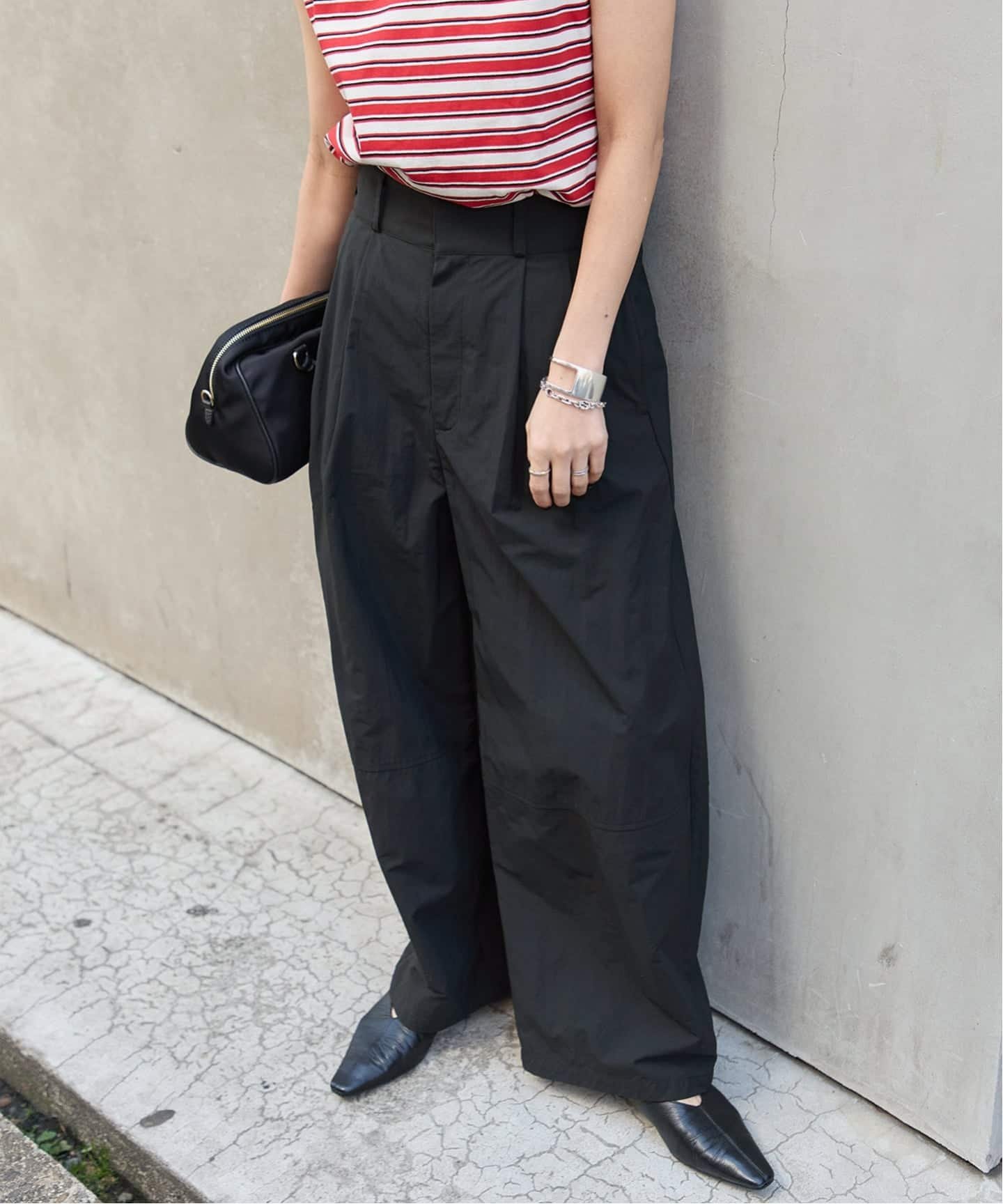 JOURNAL STANDARD マットクロスコクーンワイドパンツ ジャーナル スタンダード パンツ その他のパンツ ベージュ ブラック