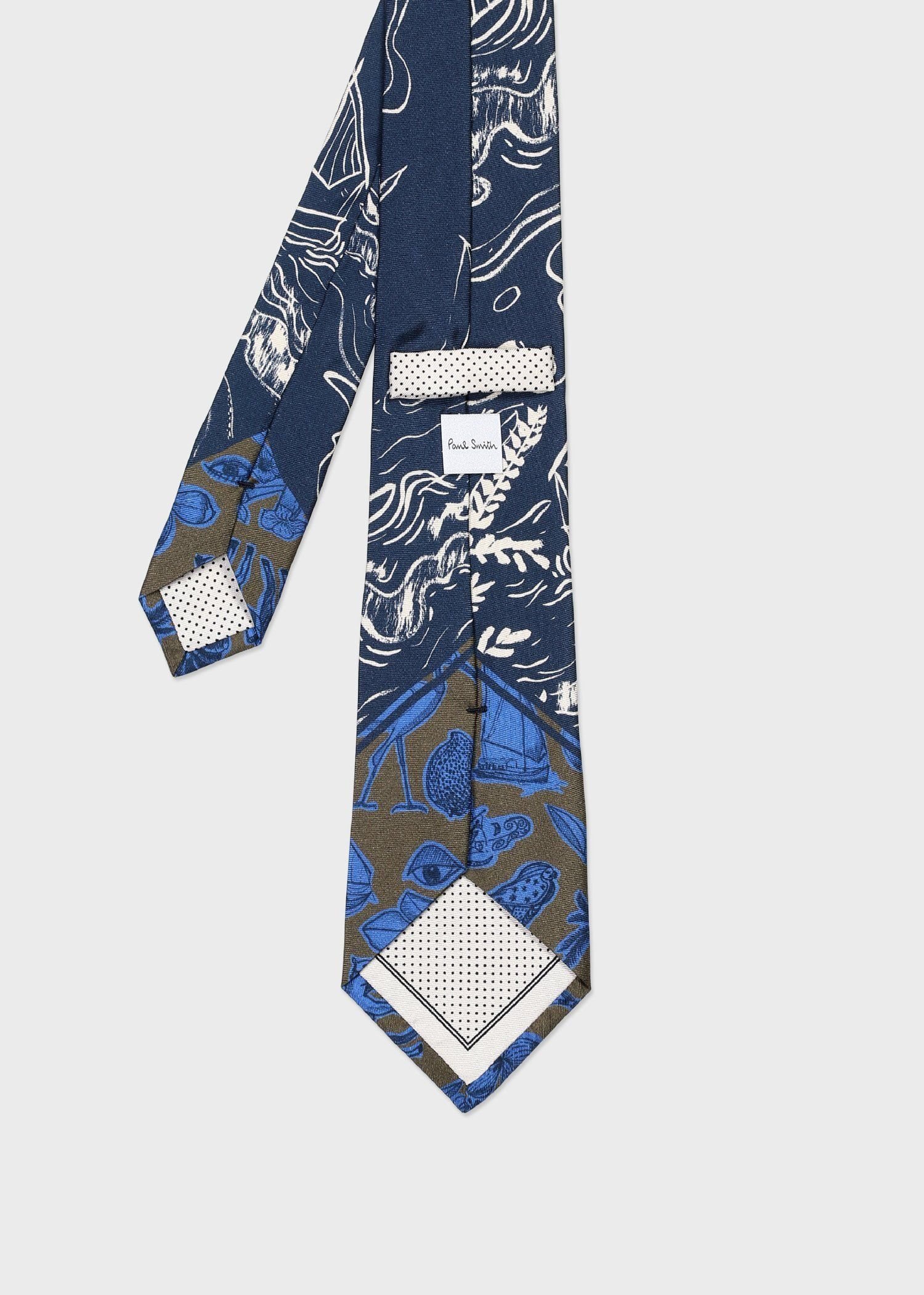 Paul Smith "Travel Stories" タイ ポール・スミス スーツ・フォーマル ネクタイ・蝶ネクタイ ネイビー【送料無料】