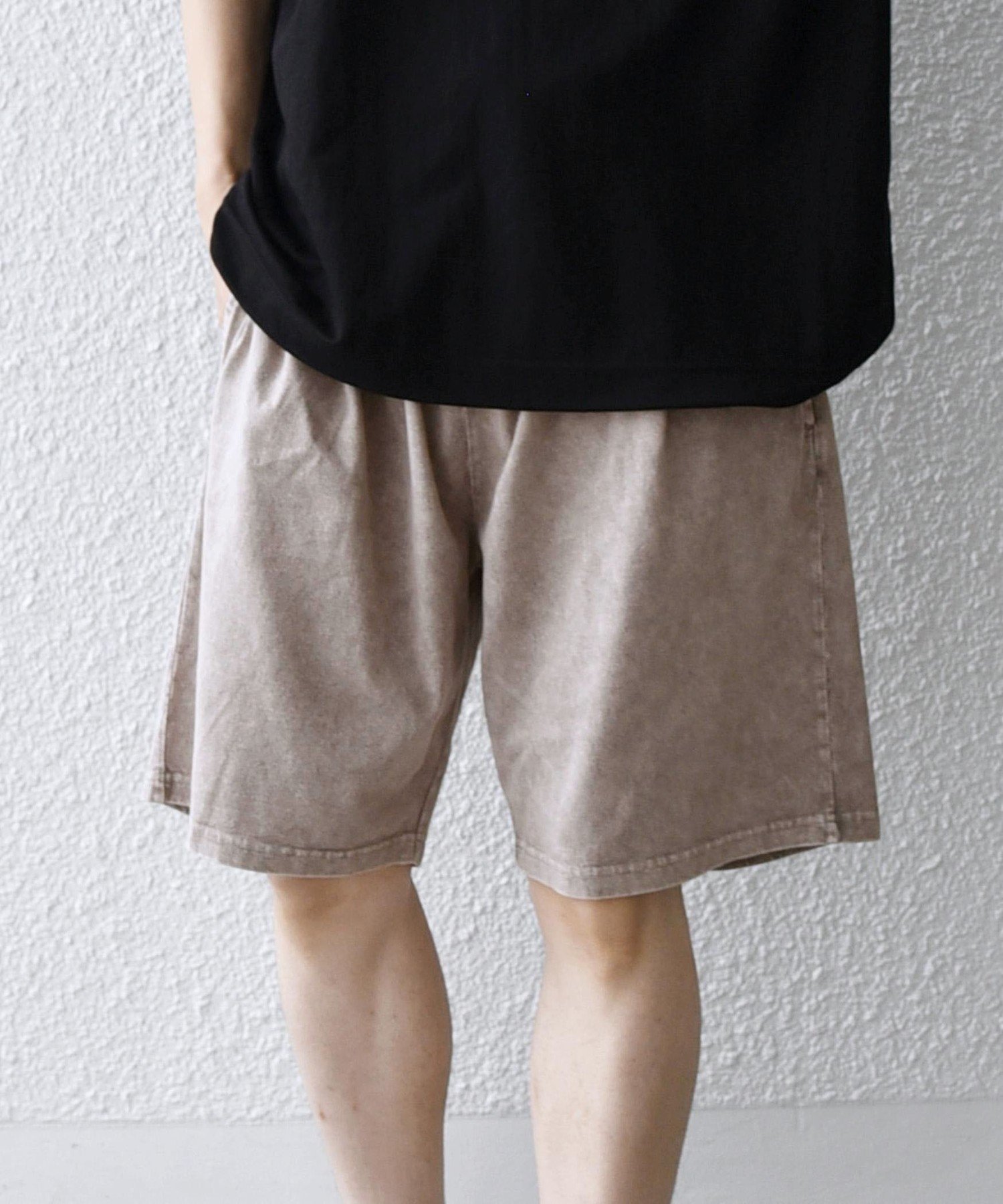 【SHIPS any別注】ONEITA: ケミカルウォッシュ イージー ショーツ(セットアップ対応)◇ シップス パンツ その他のパンツ グレー グリーン ブラック