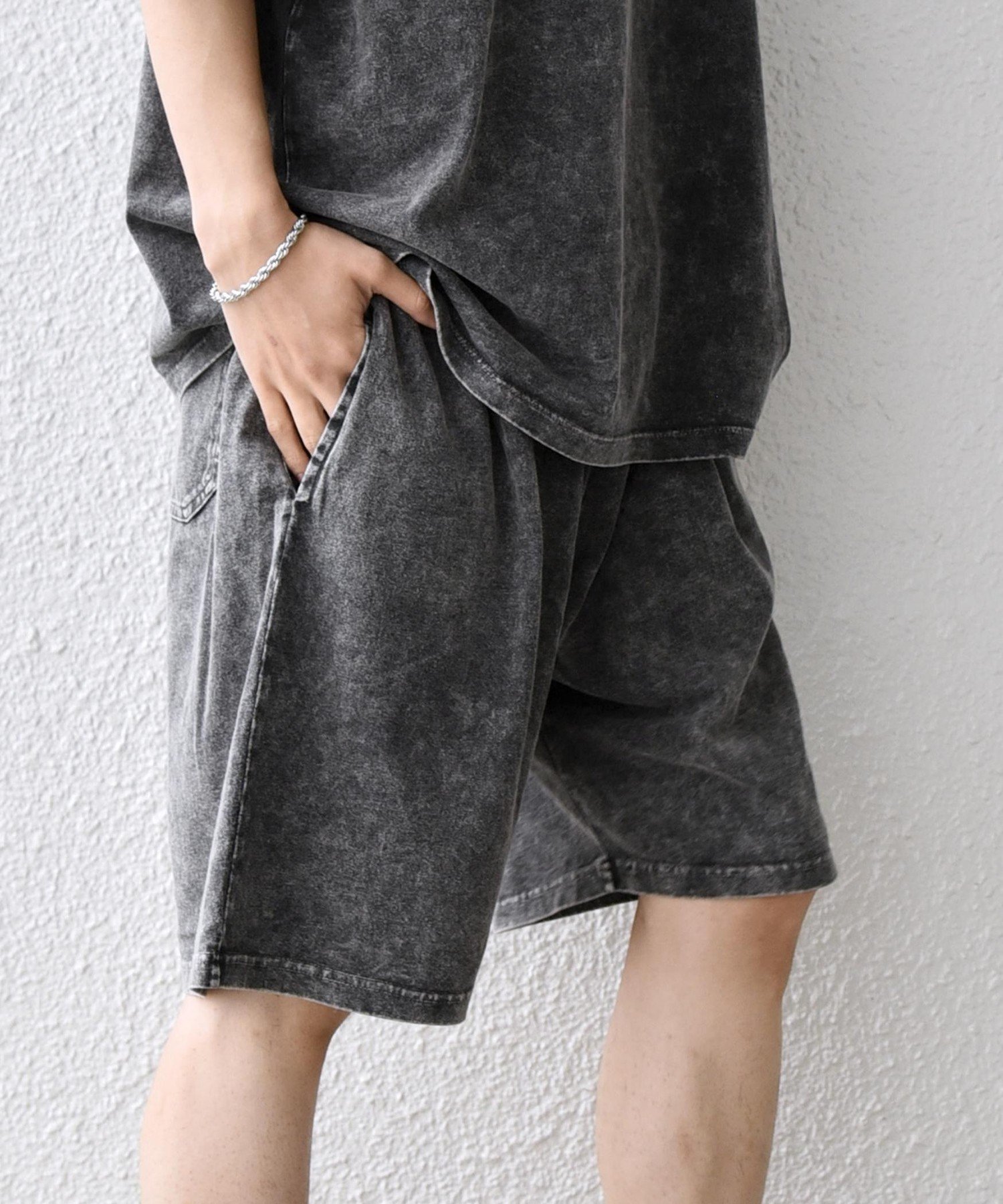 【SALE／40%OFF】SHIPS any 【SHIPS any別注】ONEITA: ケミカルウォッシュ イージー ショーツ(セットアップ対応)◇ シップス パンツ その他のパンツ グレー グリーン ブラック【送料無料】