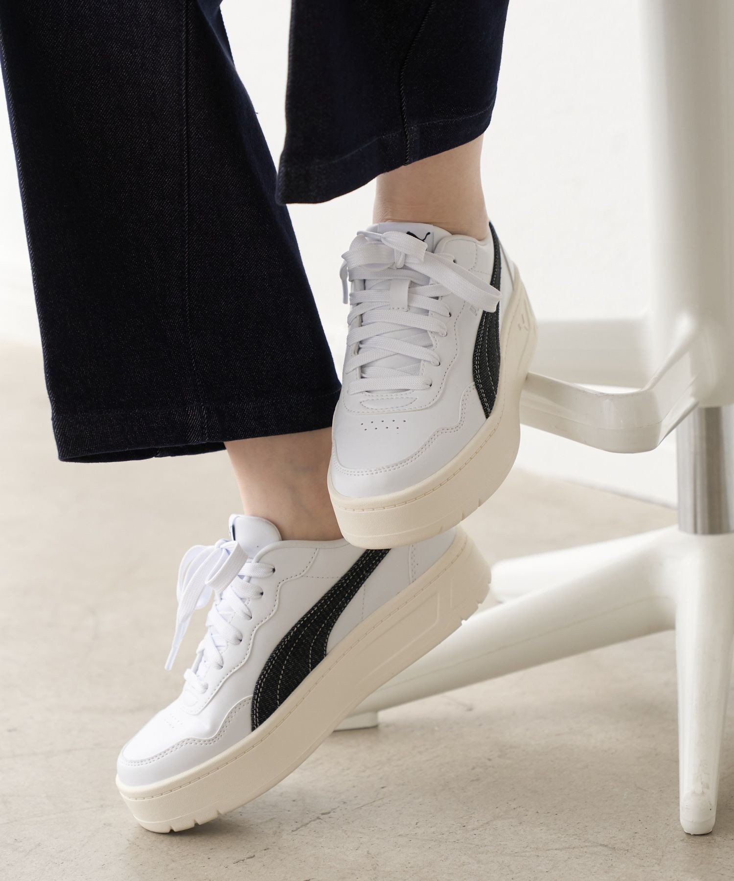 ROPE' PICNIC PASSAGE 【一部店舗限定】【PUMA/プーマ】COURT LALLY SKYE DENIM 2 ロペピクニック シューズ・靴 スニーカー ホワイト【送料無料】 stylife-15766319 Rakuten Fashion サンプル画像2