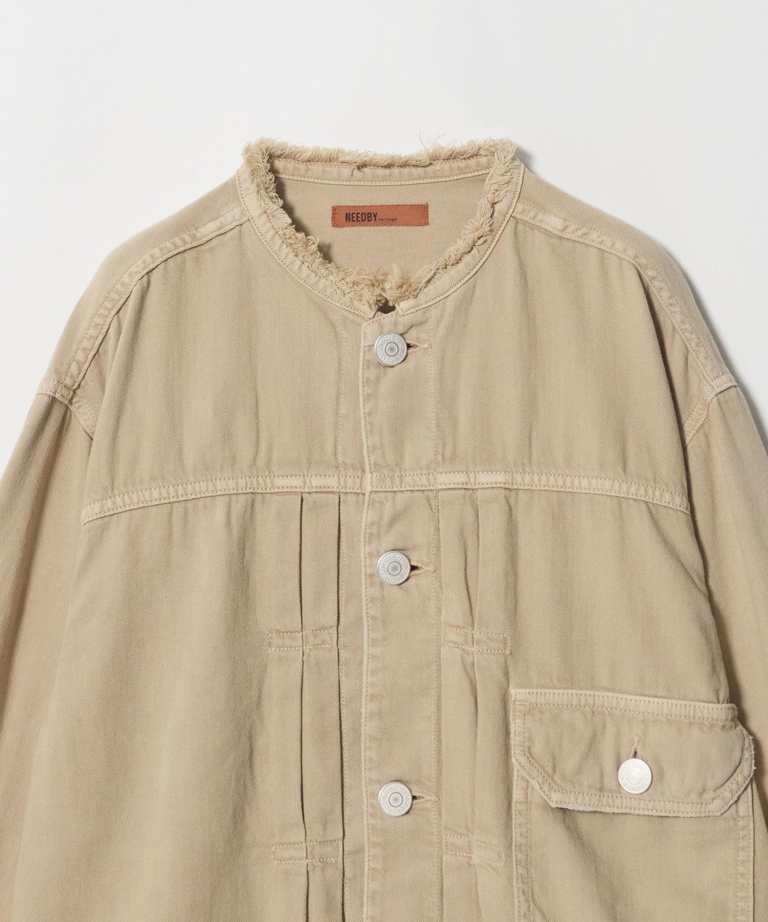 【別注】＜NEEDBY heritage＞デニム ジャケット/ベージュ ビューティー＆ユース ユナイテッドアローズ ジャケット・アウター デニムジャケット ベージュ