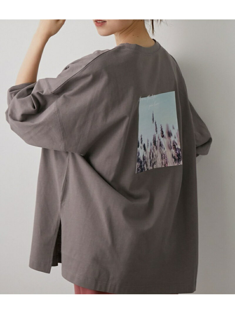 【SALE／16%OFF】VIS 【WEB限定】バックフォトロングTシャツ ビス トップス その他のトップス グレー ホワイト カーキのサムネイル