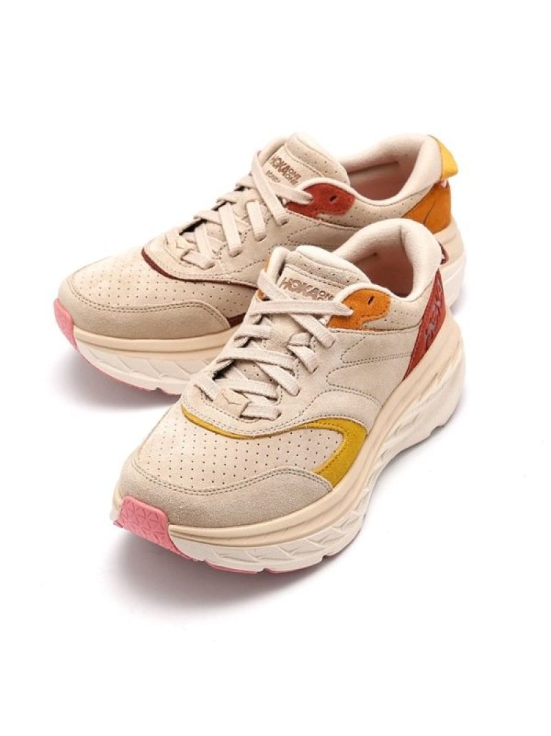 【SALE／30%OFF】NANO universe HOKA ONE ONE/BONDI L SUEDE ナノユニバース シューズ・靴 スニーカー ベージュ【送料無料】