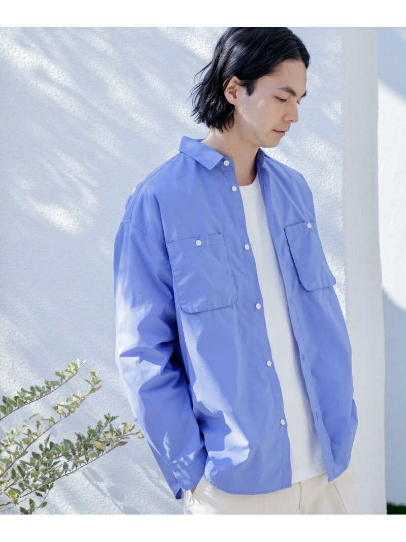 【SALE／58%OFF】niko and ... (M)ミューリスWポケットシャツ ニコアンド トップス シャツ・ブラウス ブルー ホワイトのサムネイル