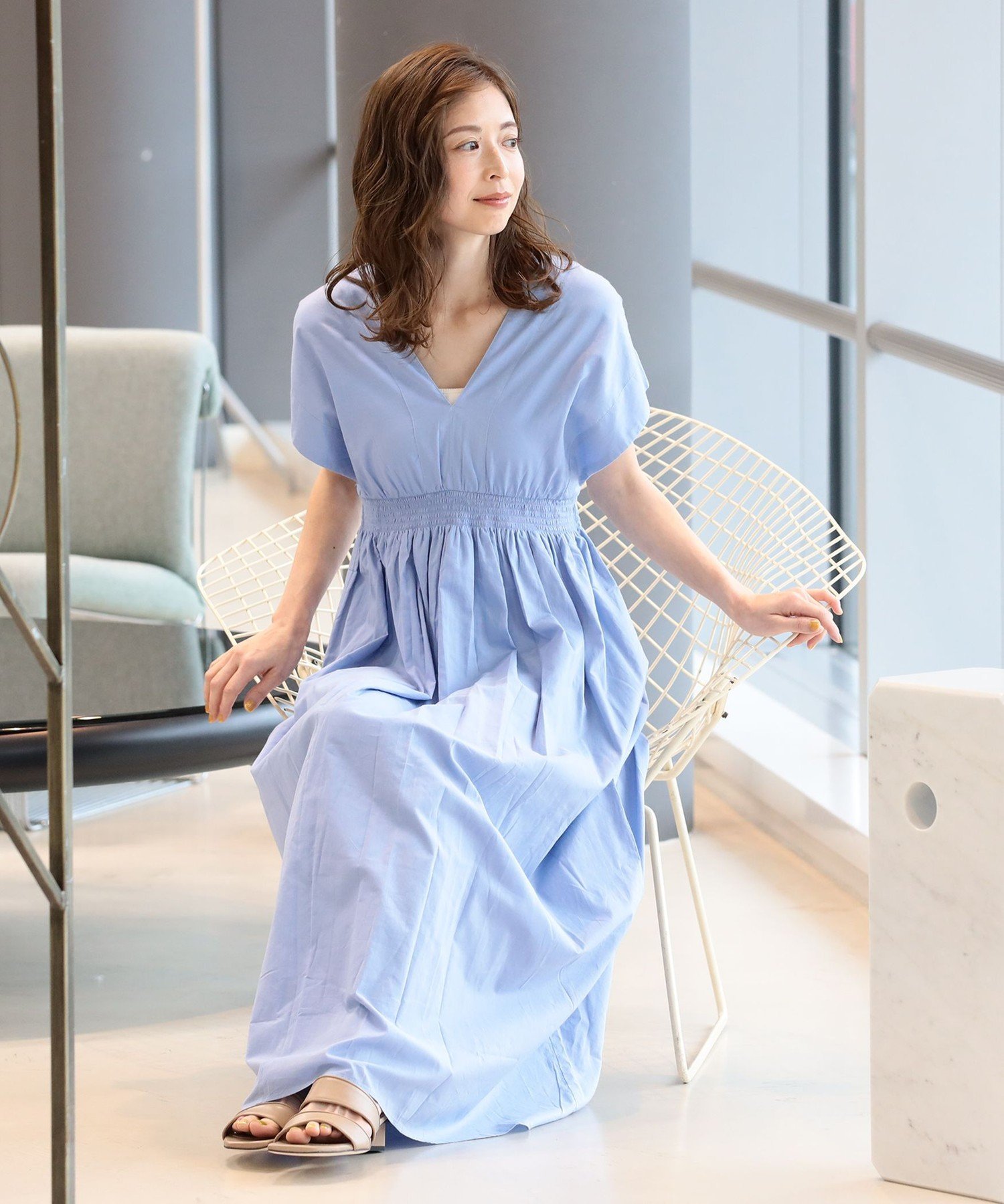 Demi-Luxe BEAMS MARIHA / 夏の光のドレス ワンピース デミルクス ビームス ワンピース・ドレス その他のワンピース・ドレス ブルー【送料無料】のサムネイル