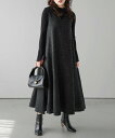 【SALE/41%OFF】La-gemme ツイードスパンコールドレスワンピ ラジュール ワンピース・ドレス ワンピース ブラック ネイビー【送料無料】