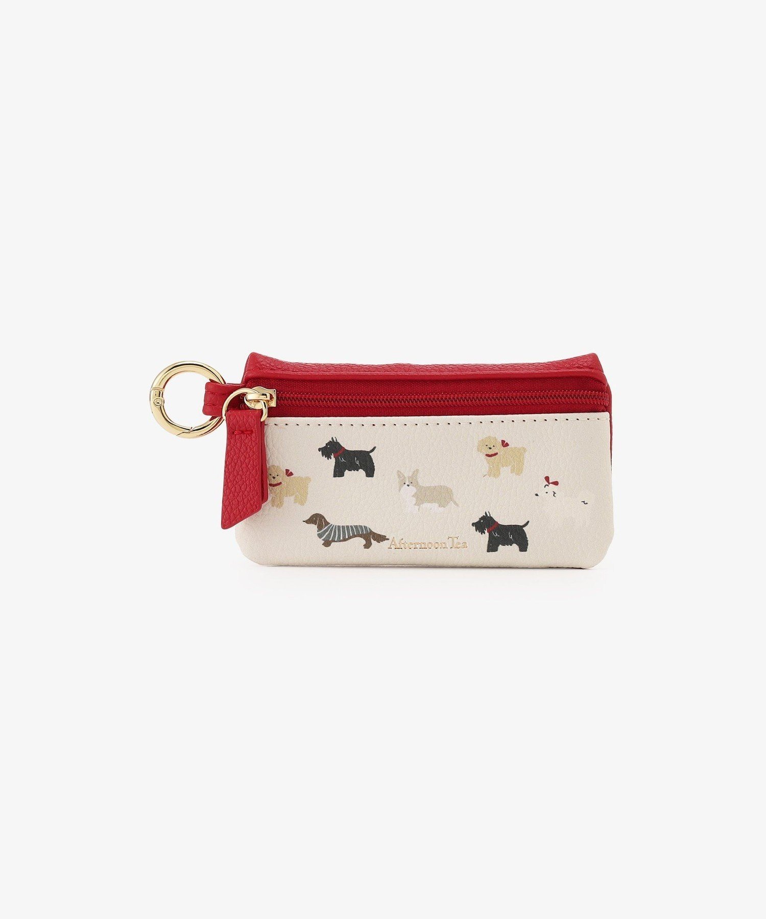 Afternoon Tea LIVING ドッグカラビナ付きマルチポーチ アフタヌーンティー・リビング 財布・ポーチ・ケース ポーチ ホワイト