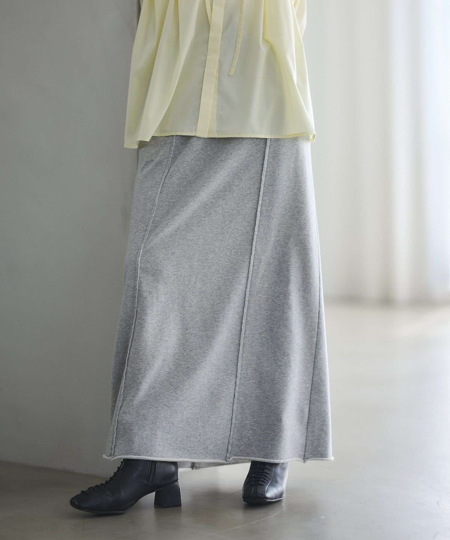 CRAFT STANDARD BOUTIQUE スウェットロングスカート クラフトスタンダードブティック スカート その他のスカート グレー【送料無料】のサムネイル