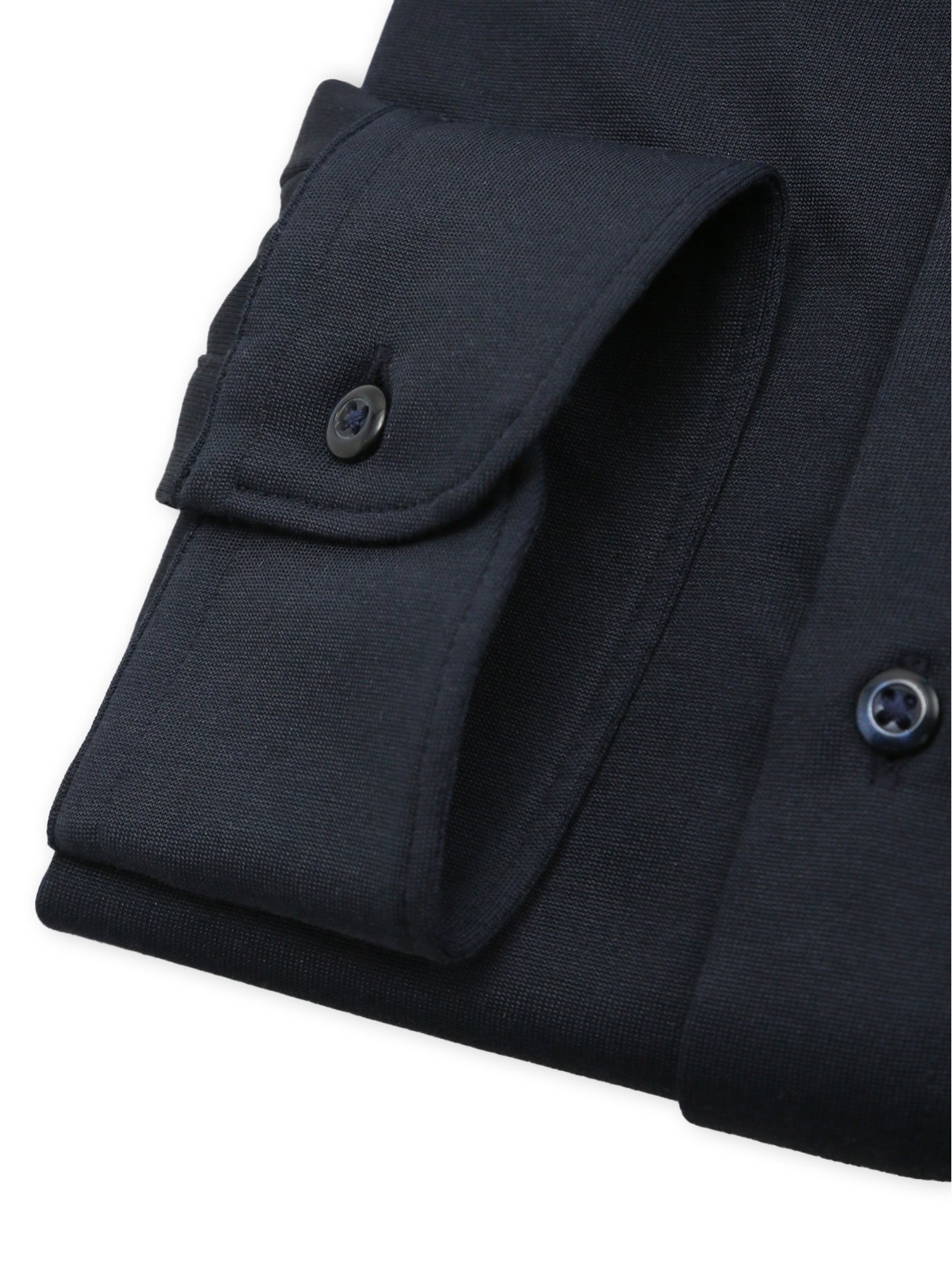 【SALE／20%OFF】m.f.editorial 形態安定 吸水速乾 ストレッチ NEWスタンダードフィット ショートワイドカラー長袖ニットシャツ タカキュー スーツ・フォーマル Yシャツ・カッターシャツ ネイビー【送料無料】