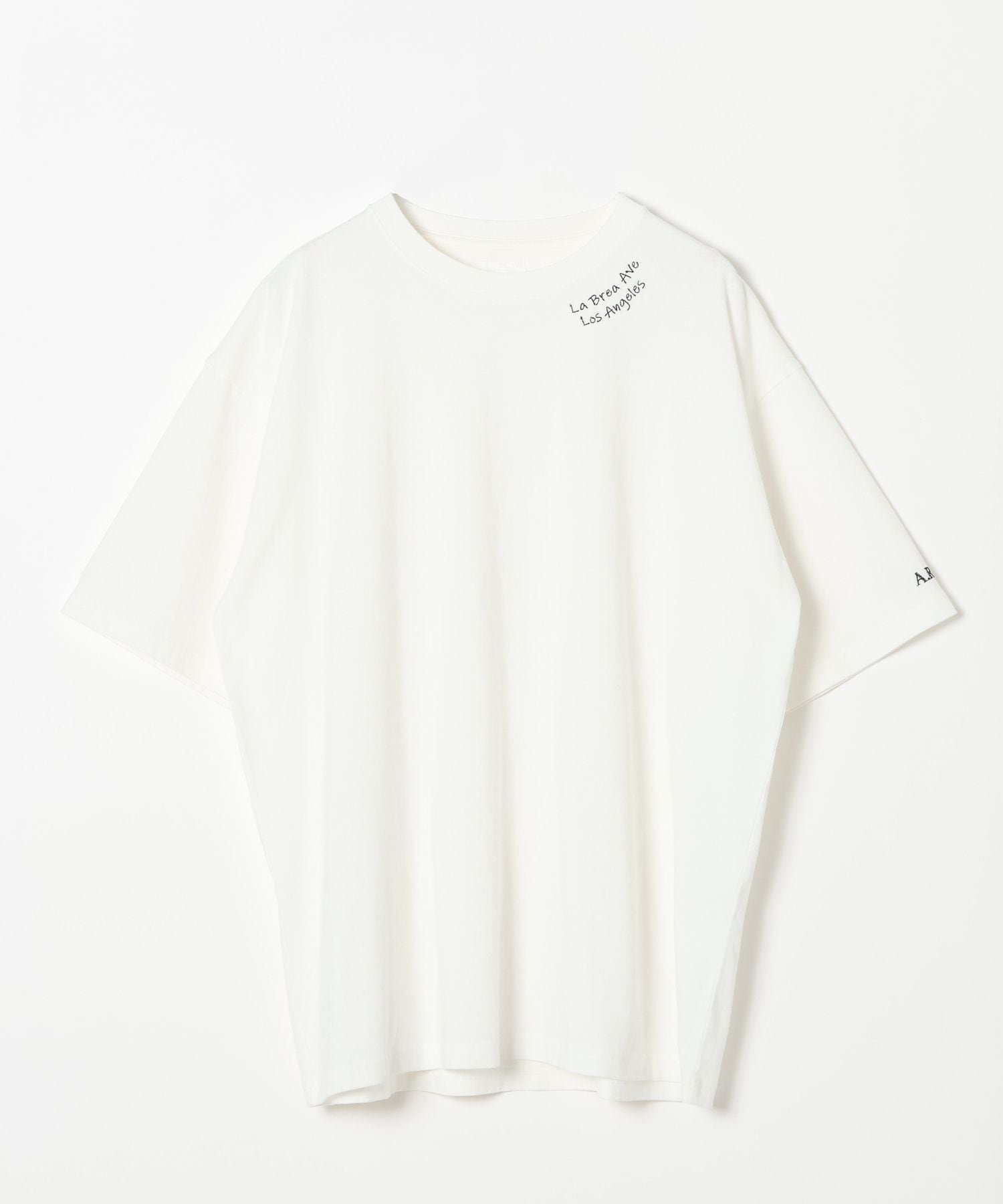 【AMERICAN RAG CIE】 EMBROTシャツ(ユニセックス) ベイフロー トップス カットソー・Tシャツ ブルー ホワイト