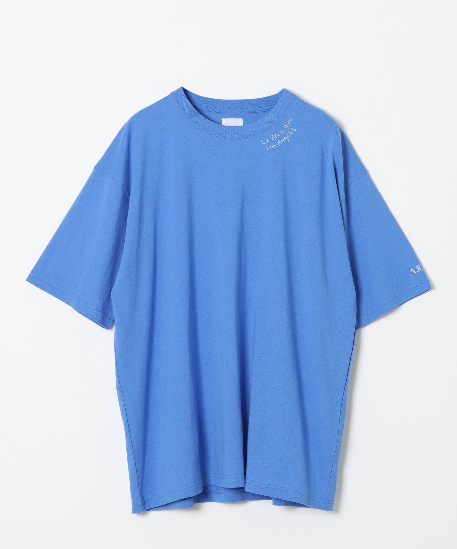 【AMERICAN RAG CIE】 EMBROTシャツ(ユニセックス) ベイフロー トップス カットソー・Tシャツ ブルー ホワイト