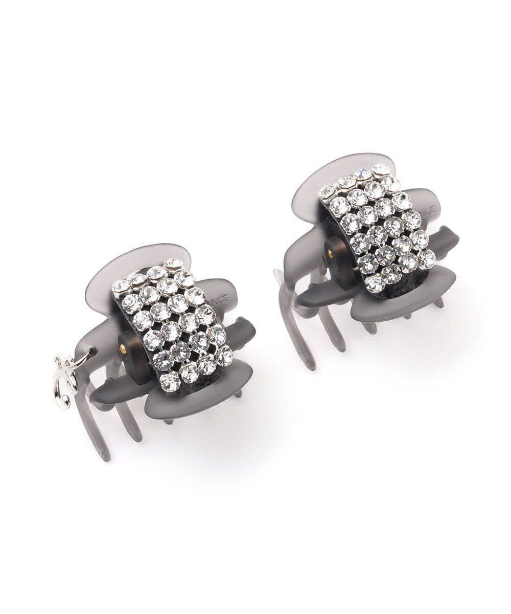 Complex Biz ダブルクリスタルメッシュ ホイップクリップ2個セット コンプレックス ビズ ヘアアクセサリー バレッタ・ヘアクリップ・ヘアピン グレー ブラック ピンク ホワイト ブラウン ゴールド ブルー【送料無料】のサムネイル