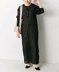 Spick & Span シアーヘンリーネックニットワンピース スピックアンドスパン ワンピース・ドレス ワンピース ブラック ネイビー【送料無料】