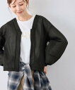 【SALE/48%OFF】ROPE' PICNIC シアーダンボールブルゾン ロペピクニック ジャケット・アウター ブルゾン・ジャンパー ブラック グレー【送料...