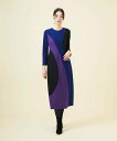 【SALE/50%OFF】Sybilla 【WINTER BLUE】カラーブロックドレス シビラ ワンピース・ドレス ドレス ブルー【送料無料】