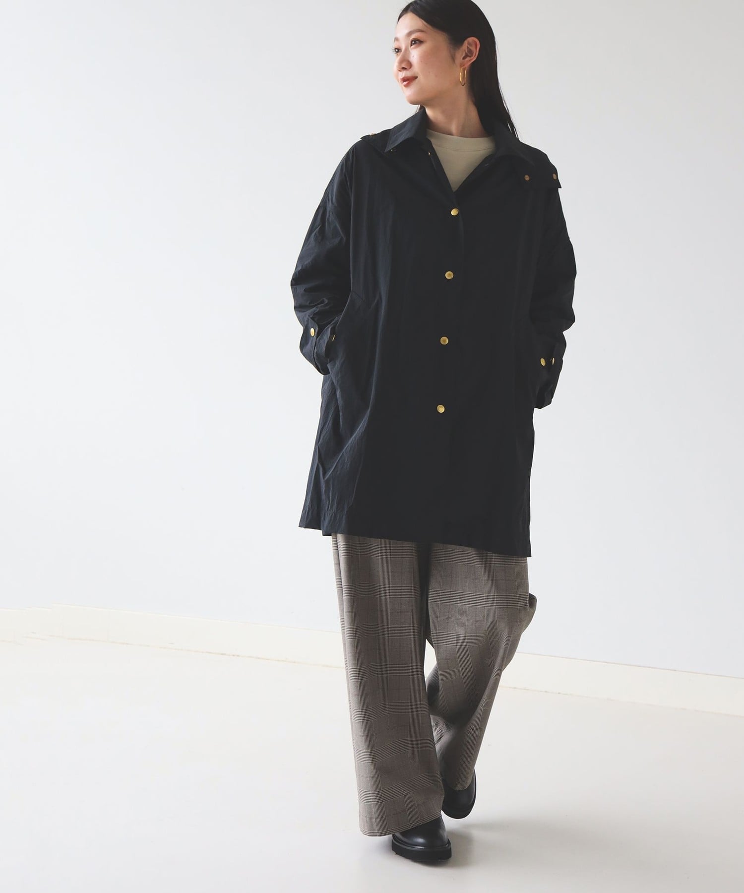 Demi-Luxe BEAMS Traditional Weatherwear / パッカブル MALTON フードコート 25AW ライトアウター デミルクス ビームス ジャケット・アウター ナイロンジャケット ブラック【送料無料】