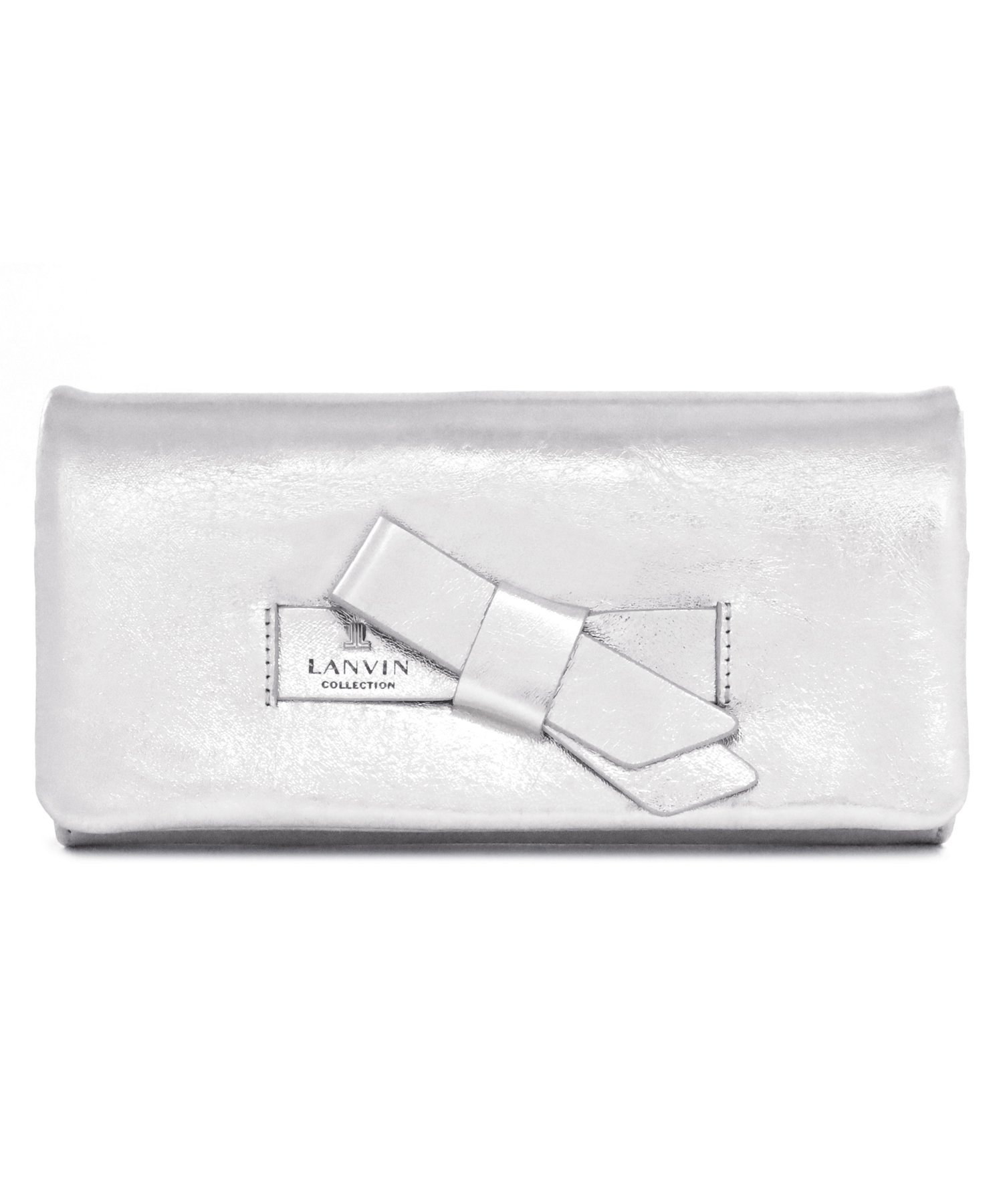 LANVIN COLLECTION ラペリリュクスパース 長財布 マルショウ エンドウ 財布・ポーチ・ケース 財布 シルバー【送料無料】