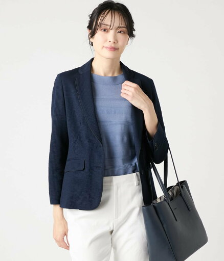 NEWYORKER WOMEN L-SIZE 【L】【ウォッシャブル】サッカーストライプ サマータイムブレザー ニューヨーカー エルサイズ ジャケット・アウター テーラードジャケット・ブレザー ネイビー【送料無料】 NEWYORKER WOMEN L-SIZE 【L】【ウォッシャブル】サッカーストライプ サマータイムブレザー ニューヨーカー エルサイズ ジャケット・アウター テーラードジャケット・ブレザー ネイビー【送料無料】