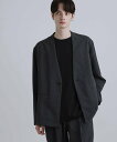 【SALE/30%OFF】tk.TAKEO KIKUCHI 【2点セットジャケット+パンツ】エアリードライノーカラージャケット&スラックス ティーケータケオキクチ スーツ・フォーマル セットアップスーツ グレー ネイビー ブラック【送料無料】