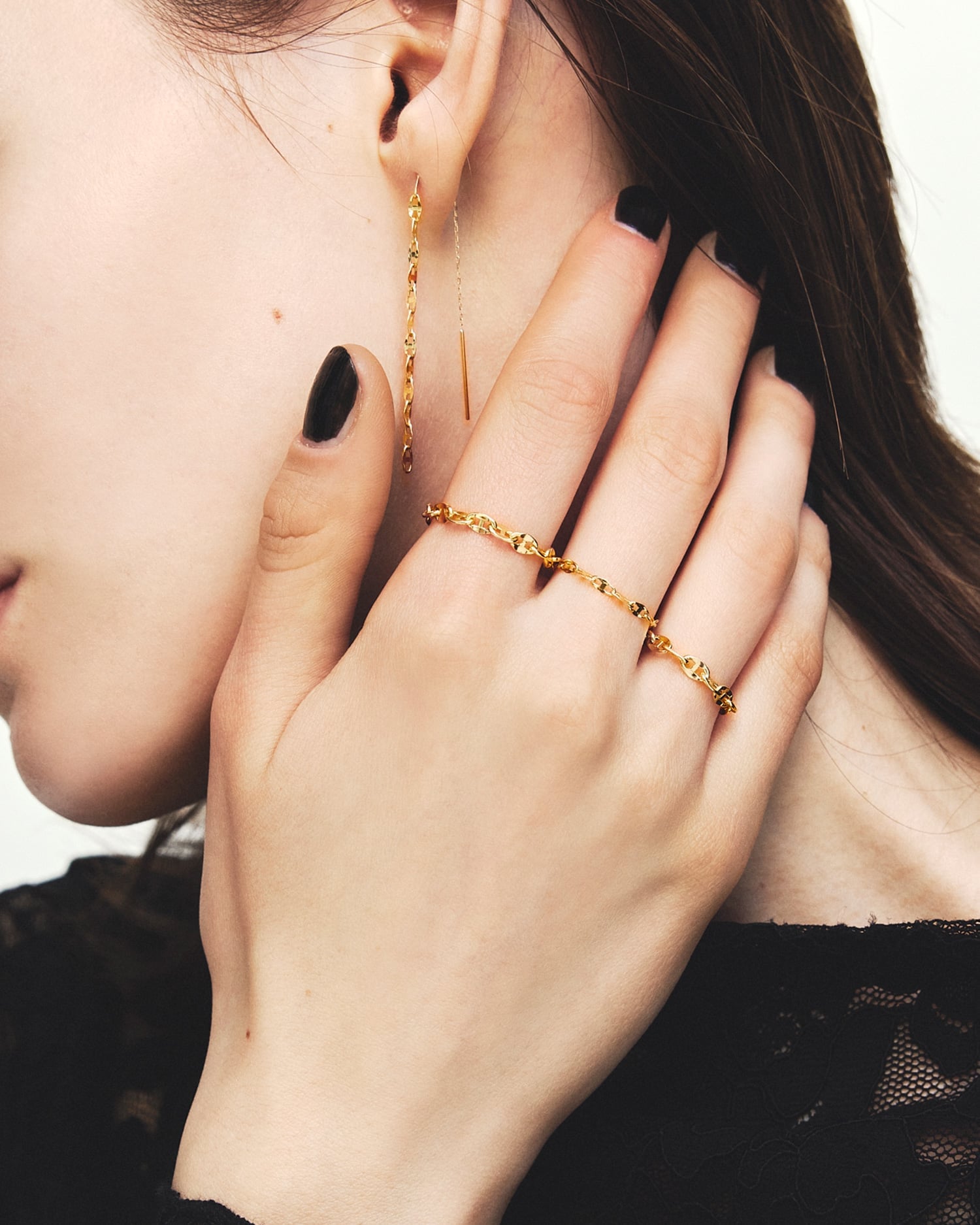 les bon bon les bonbon/K18 authentic ring/オーセンティック リング 18金 チェーン フォブ アクセサリー・腕時計 リング・指輪 ゴールド