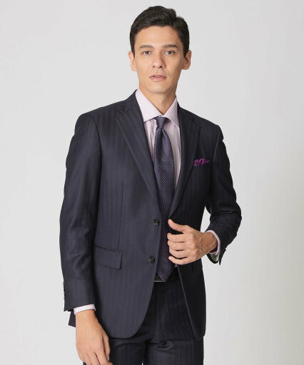 Paul Stuart 【EASTGATE MODEL】カシミヤブレンド ストライプ柄スーツ ポール・スチュアート スーツ・フォーマル セットアップスーツ ネイビー【送料無料】 Paul Stuart 【EASTGATE MODEL】カシミヤブレンド ストライプ柄スーツ ポール・スチュアート スーツ・フォーマル セットアップスーツ ネイビー【送料無料】
