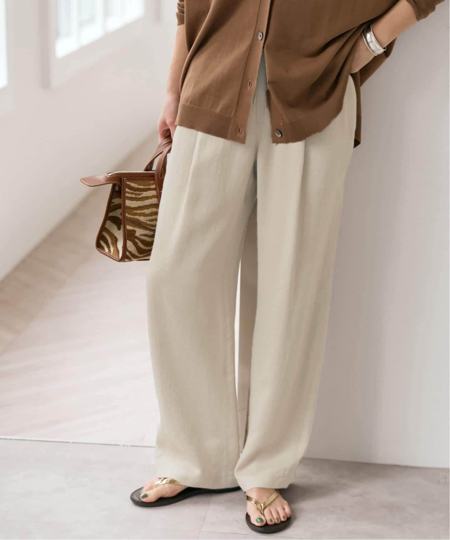 Spick & Span 《新色有り / 追加》ワッシャーサテンイージーパンツ スピックアンドスパン パンツ その他のパンツ カーキグリーン グレー ベージュ