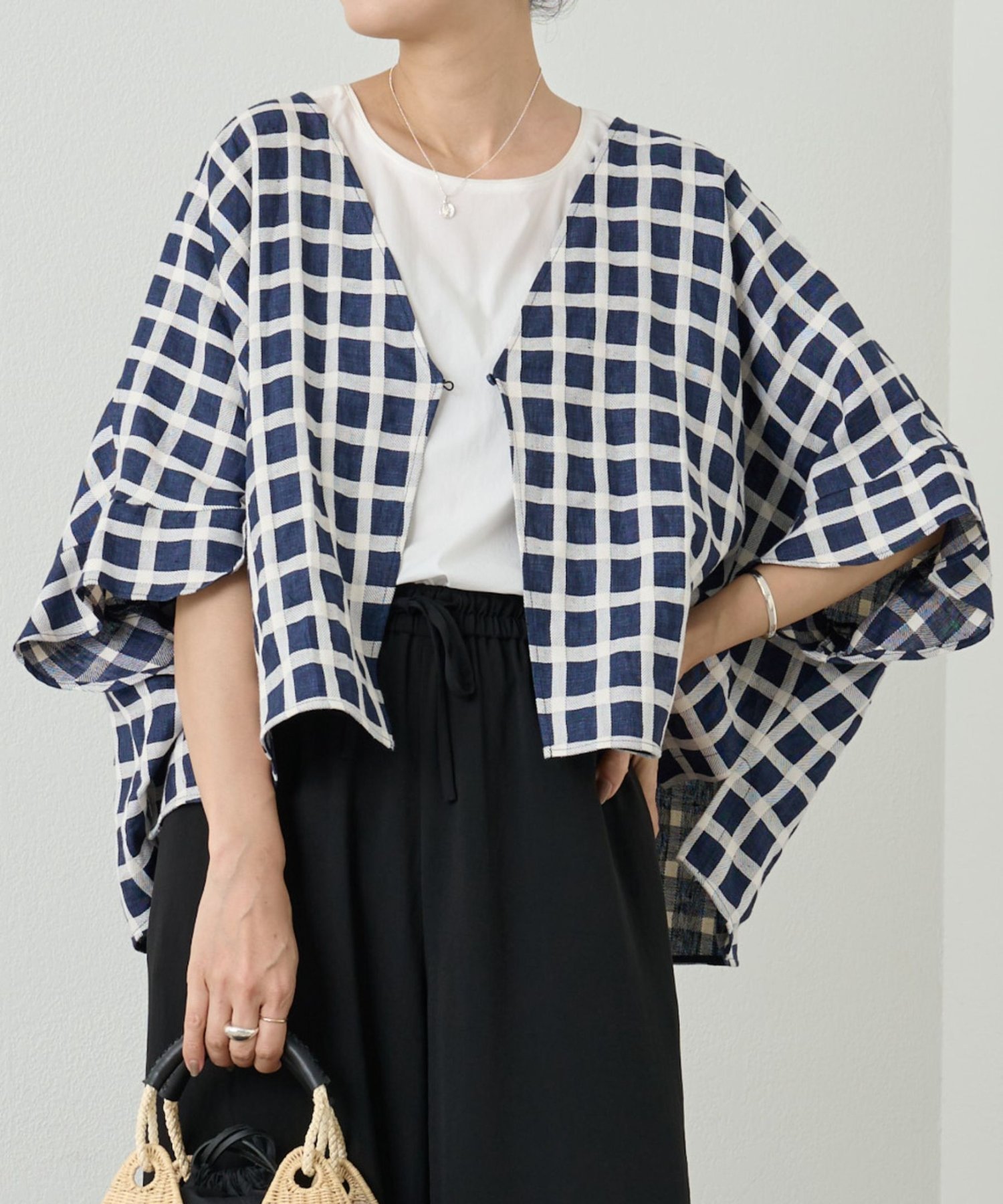 【SALE／5%OFF】BEARDSLEY 綿麻ウインドペンハオリ ビアズリー ジャケット・アウター その他のジャケット・アウター ネイビー【送料無料】